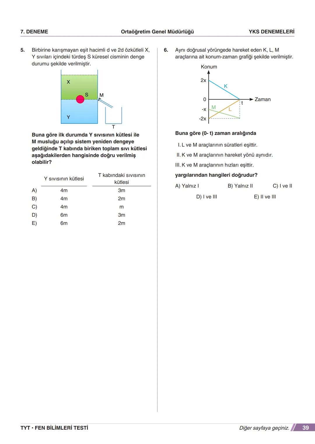 ****
RIYETİ MİLLİ EGIP
ORTAÖĞRETİM
GENEL MÜDÜRLÜĞÜ
*
>>>>>>>>>>>>>>>>>
>>>>>>>>>>>>>>>>
MEBİ
YKS DENEMELERİ
TYT
7. DENEME
ADI VE SOYADI
OKUL