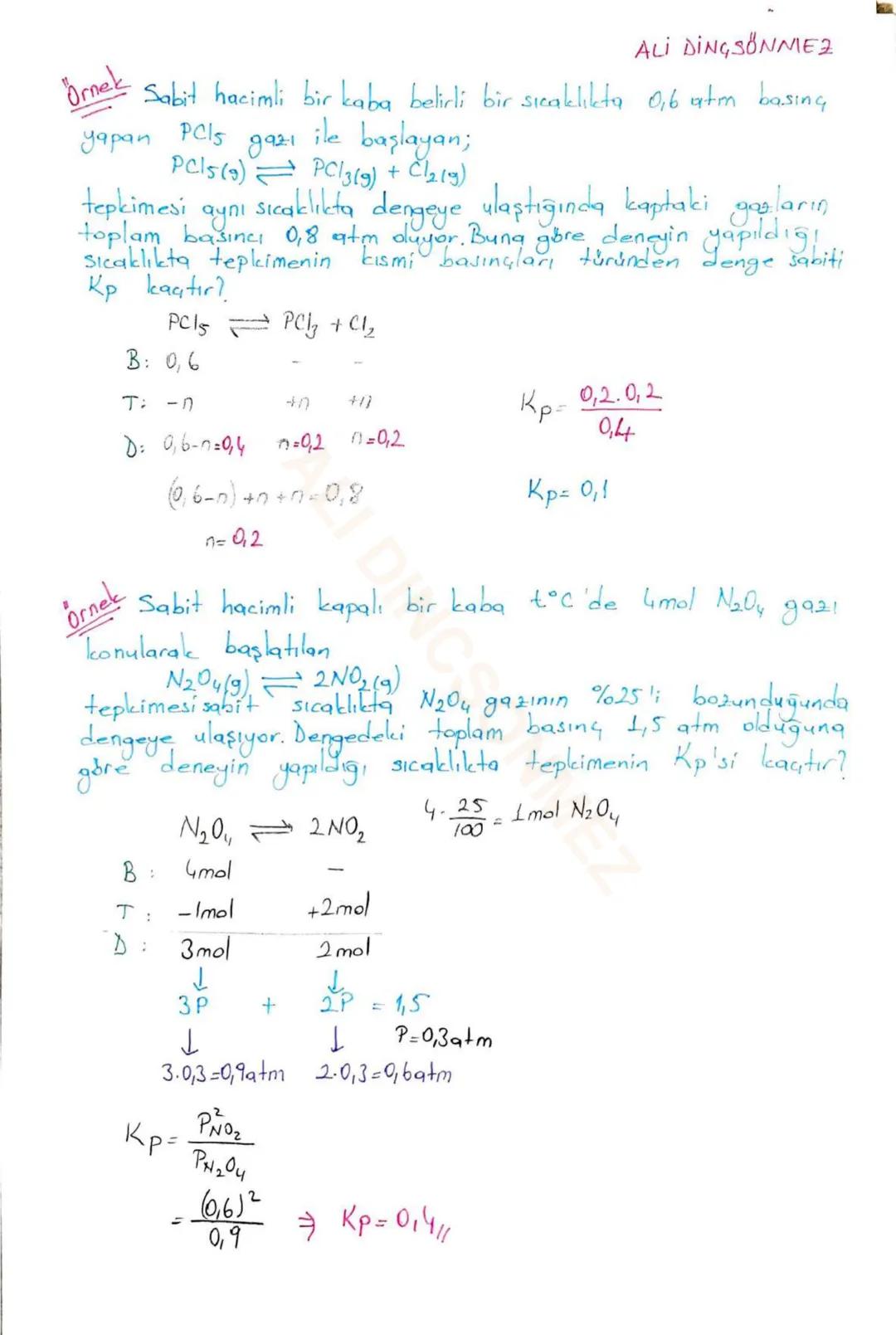 ALİ DİNGSONME2
KİMYASAL DENGE
* Evrende maddelerin ortak iki eğilimi vardır
1. Maksimum düzensiz olma
2. Minimum enerjiye sahip olma
Bu iki
