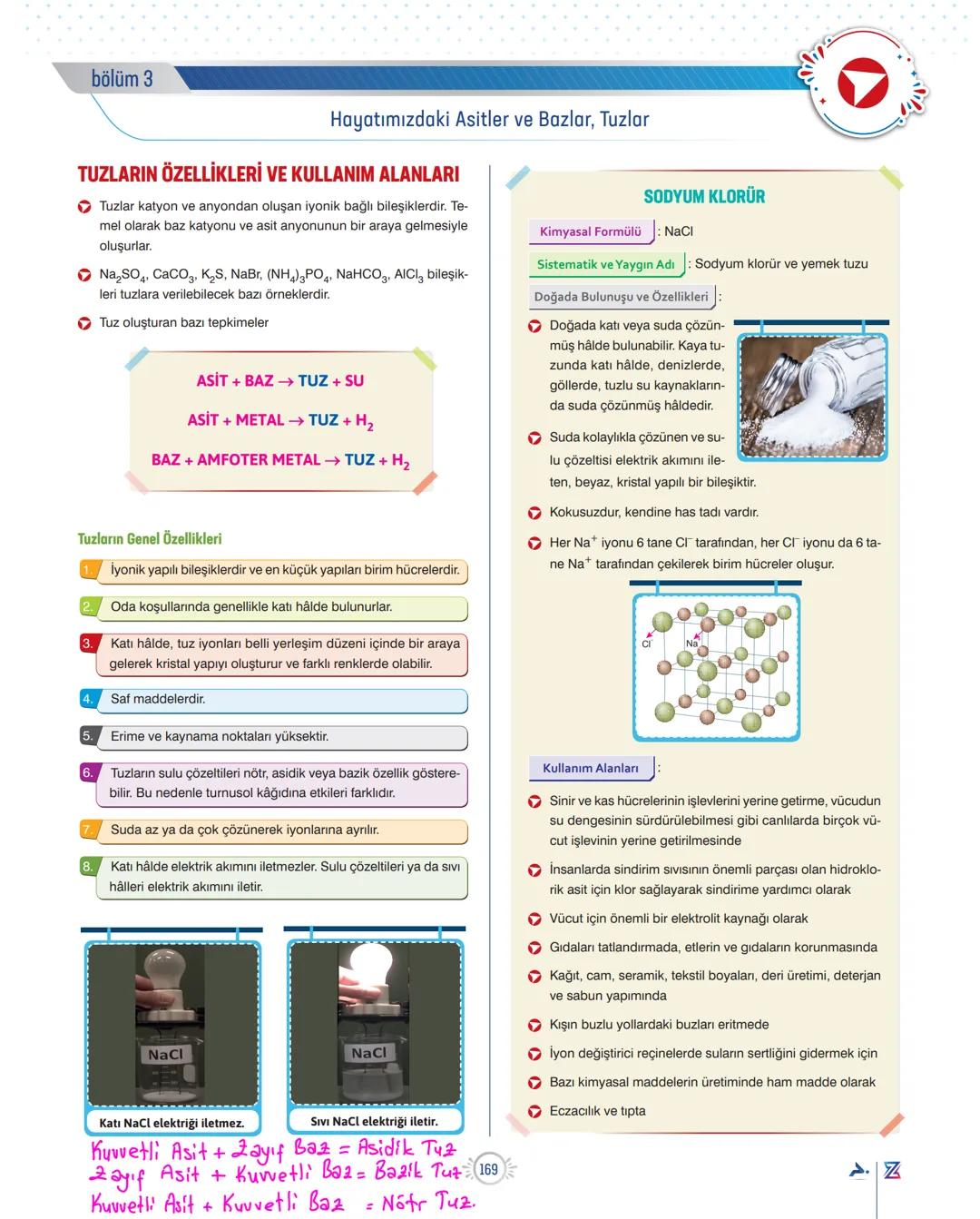 ASITLER-BAZLAR-TUZLAR
ASİTLERİN GENEL ÖZELLİKLERİ
1 Asitlerin tadı ekşidir.
2 Genellikle suda iyonlarına ayrışarak çözündükleri için sulu çö