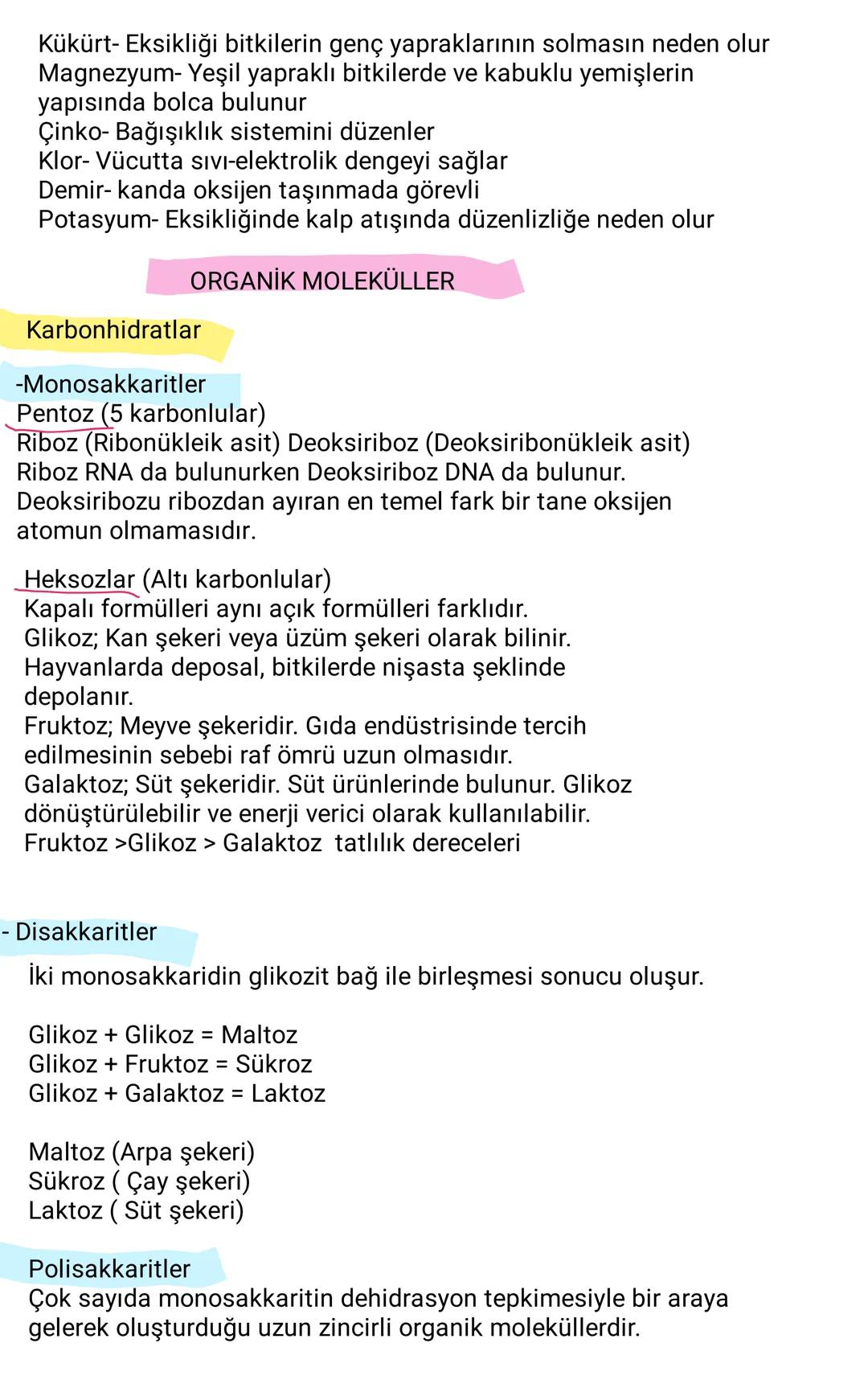 # İNORGANİK MOLEKÜLLER
## Su
Suyun çözücülük öz. sayesinde;
-Metabolik atıklar vücuttan uzaklaştırılır
-Besinlerin taşınması sağlanır
Su
-