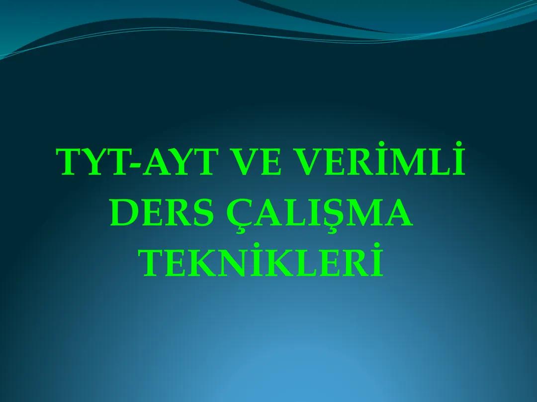 Tut ayt çalışma programı