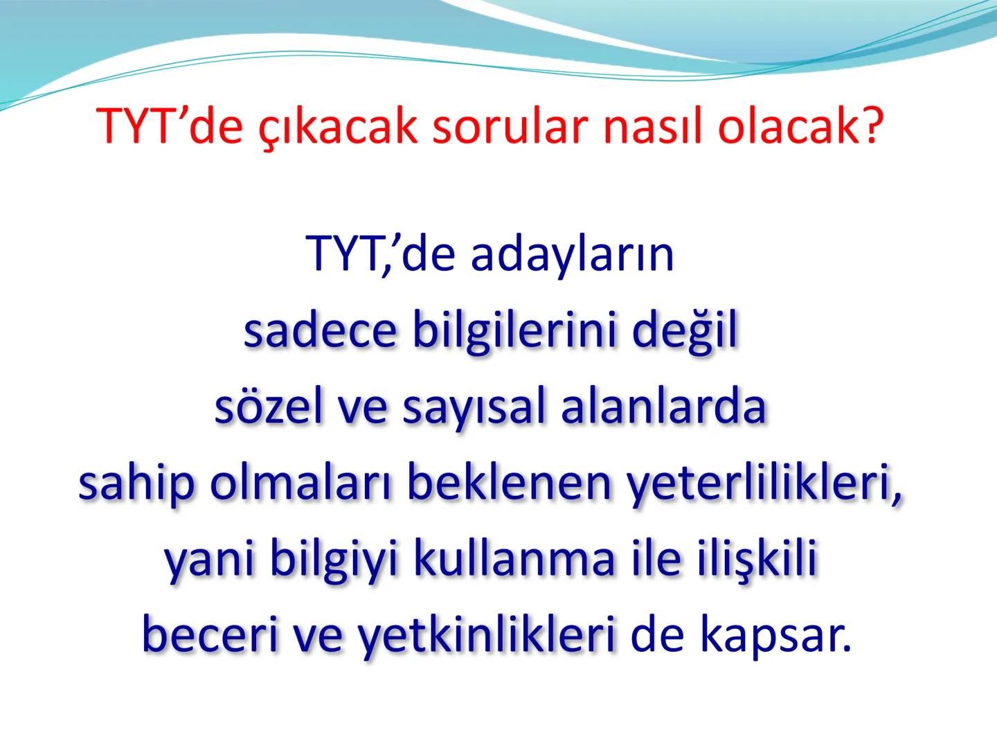 • TYT sınav sonucunda tek puan, AYT sınav sonucunda ise her bölümden ayrı puan açıklanır.(sayısal, eşit ağırlık, sözel, dil) YKS ne zaman ya