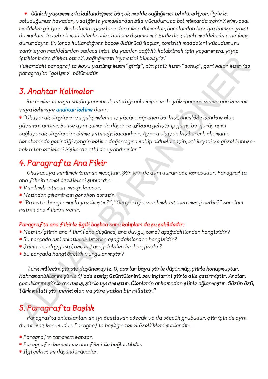 1. SÖZCÜKTE ANLAM
İÇİNDEKİLER
A. Kelime ve Kelime Gruplarımın Anlam Özellikleri
1. Gerçek (Temel) Anlam
2. Yan anlam
3. Mecaz Anlam
4. Somut