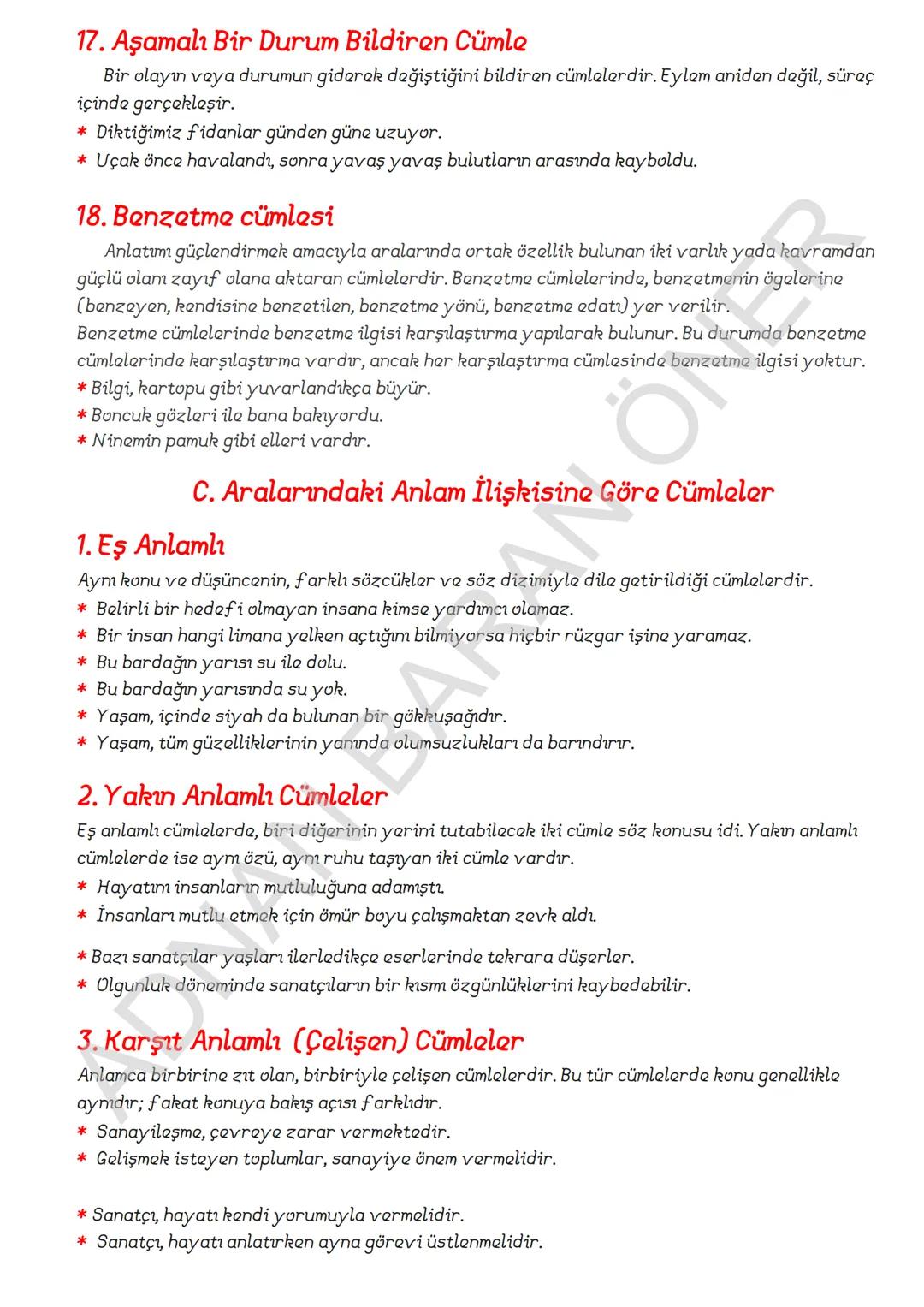 1. SÖZCÜKTE ANLAM
İÇİNDEKİLER
A. Kelime ve Kelime Gruplarımın Anlam Özellikleri
1. Gerçek (Temel) Anlam
2. Yan anlam
3. Mecaz Anlam
4. Somut
