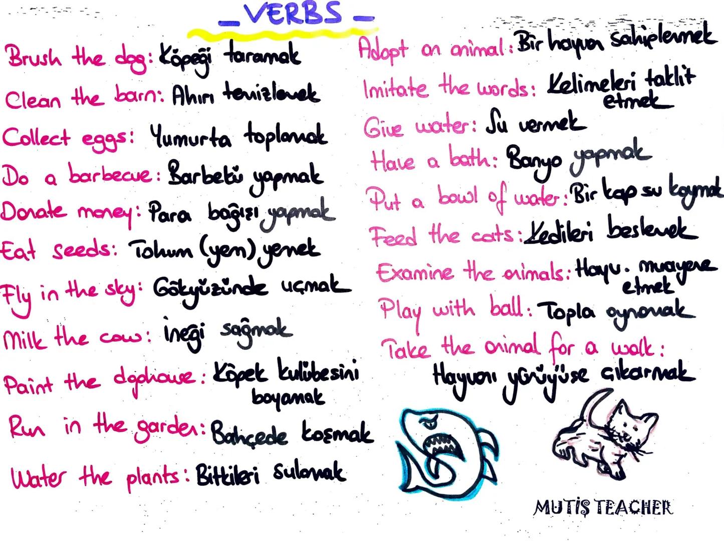 9. ünite
THE ANIMAL SHELTER 5. ünite
mutis teacher THE ANIMAL SHELTER
Ant:Karınca
Horse: At
Fish: Balık
Lion: Aslan
Dolphin: Yunus
Bee: Ar