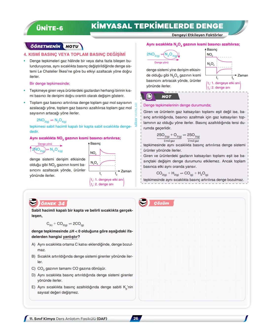 # Kimya
## Ders Anlatım Fasikülü
Kimyasal Tepkimelerde Denge
8
Fasikül
Kitapçık
Ali Dinçsönmez - Taha Yılmaz - Özlem Ersoy Çelik
Mehmet