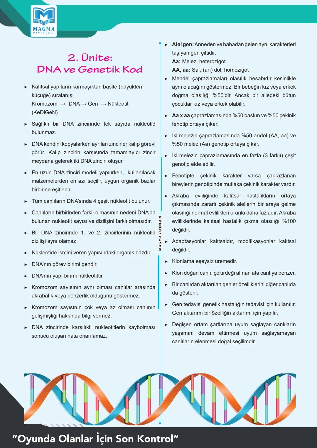 # 8.
SINIF
FEN BİLİMLERİ
LGS
KISA ÖZET
"OYUNDA OLANLARA MUTLAK SON KONTROL" M
MAGMA
YAYINLARI
Sevgili Öğrenciler,
LGS sınavına kısa bir sür
