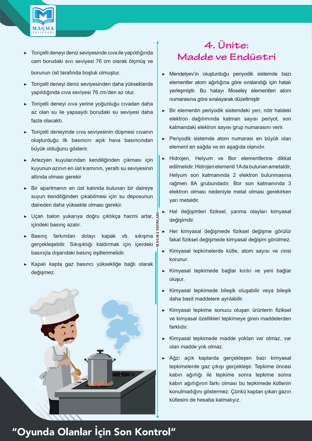 # 8.
SINIF
FEN BİLİMLERİ
LGS
KISA ÖZET
"OYUNDA OLANLARA MUTLAK SON KONTROL" M
MAGMA
YAYINLARI
Sevgili Öğrenciler,
LGS sınavına kısa bir sür