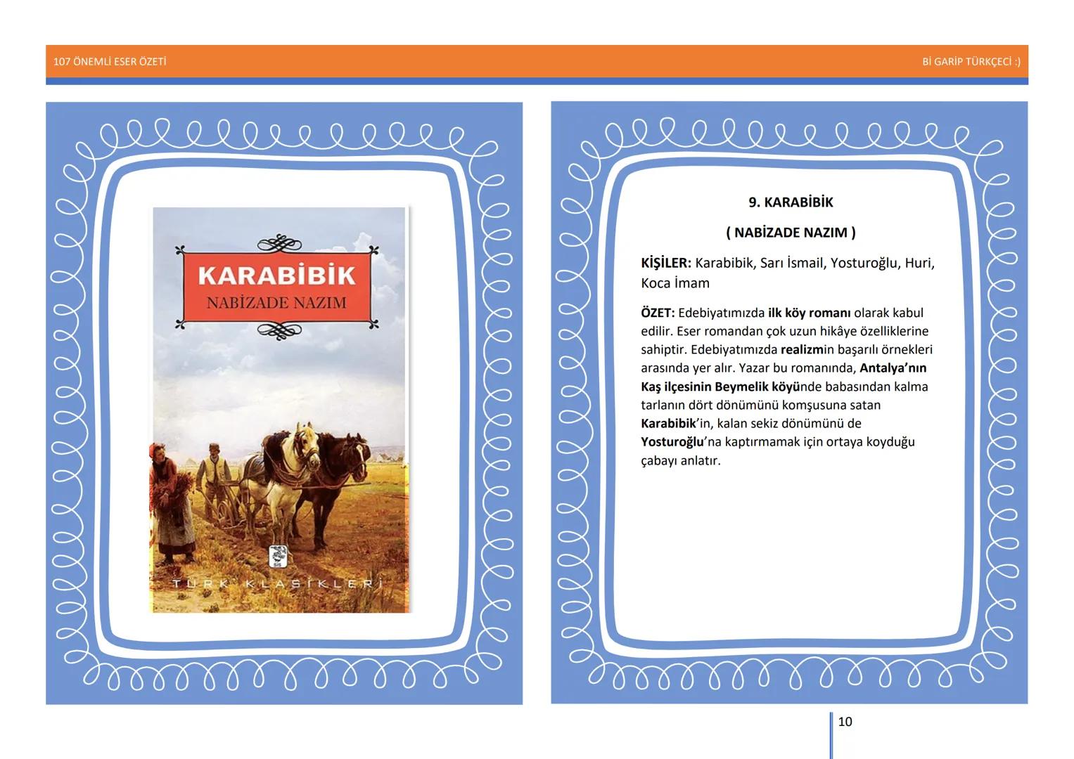 107 ÖNEMLİ ESER ÖZETİ
107
ÖNEMLİ
ESER
ÖZETİ
Bİ GARİP TÜRKÇECİ
1
Bİ GARİP TÜRKÇECİ :) 107 ÖNEMLİ ESER ÖZETİ
Bİ GARİP TÜRKÇECİ :)
ŞEMSETTİN