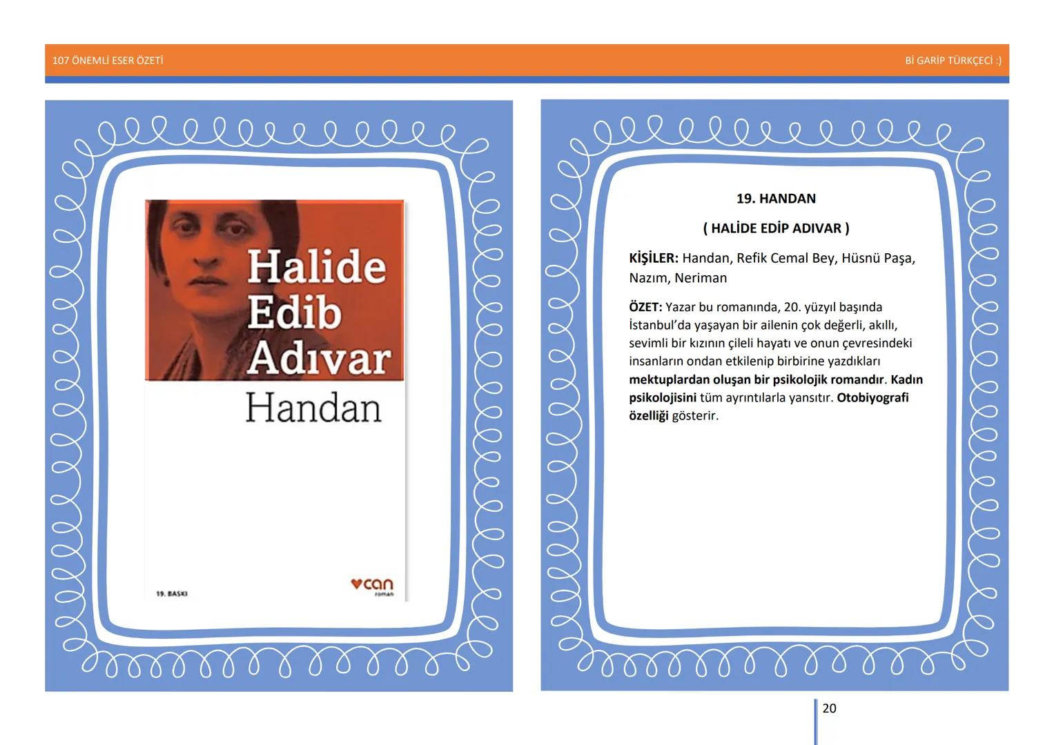 107 ÖNEMLİ ESER ÖZETİ
107
ÖNEMLİ
ESER
ÖZETİ
Bİ GARİP TÜRKÇECİ
1
Bİ GARİP TÜRKÇECİ :) 107 ÖNEMLİ ESER ÖZETİ
Bİ GARİP TÜRKÇECİ :)
ŞEMSETTİN