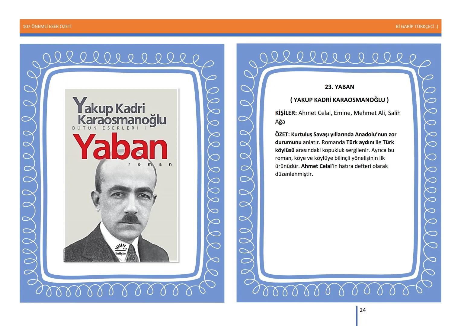 107 ÖNEMLİ ESER ÖZETİ
107
ÖNEMLİ
ESER
ÖZETİ
Bİ GARİP TÜRKÇECİ
1
Bİ GARİP TÜRKÇECİ :) 107 ÖNEMLİ ESER ÖZETİ
Bİ GARİP TÜRKÇECİ :)
ŞEMSETTİN