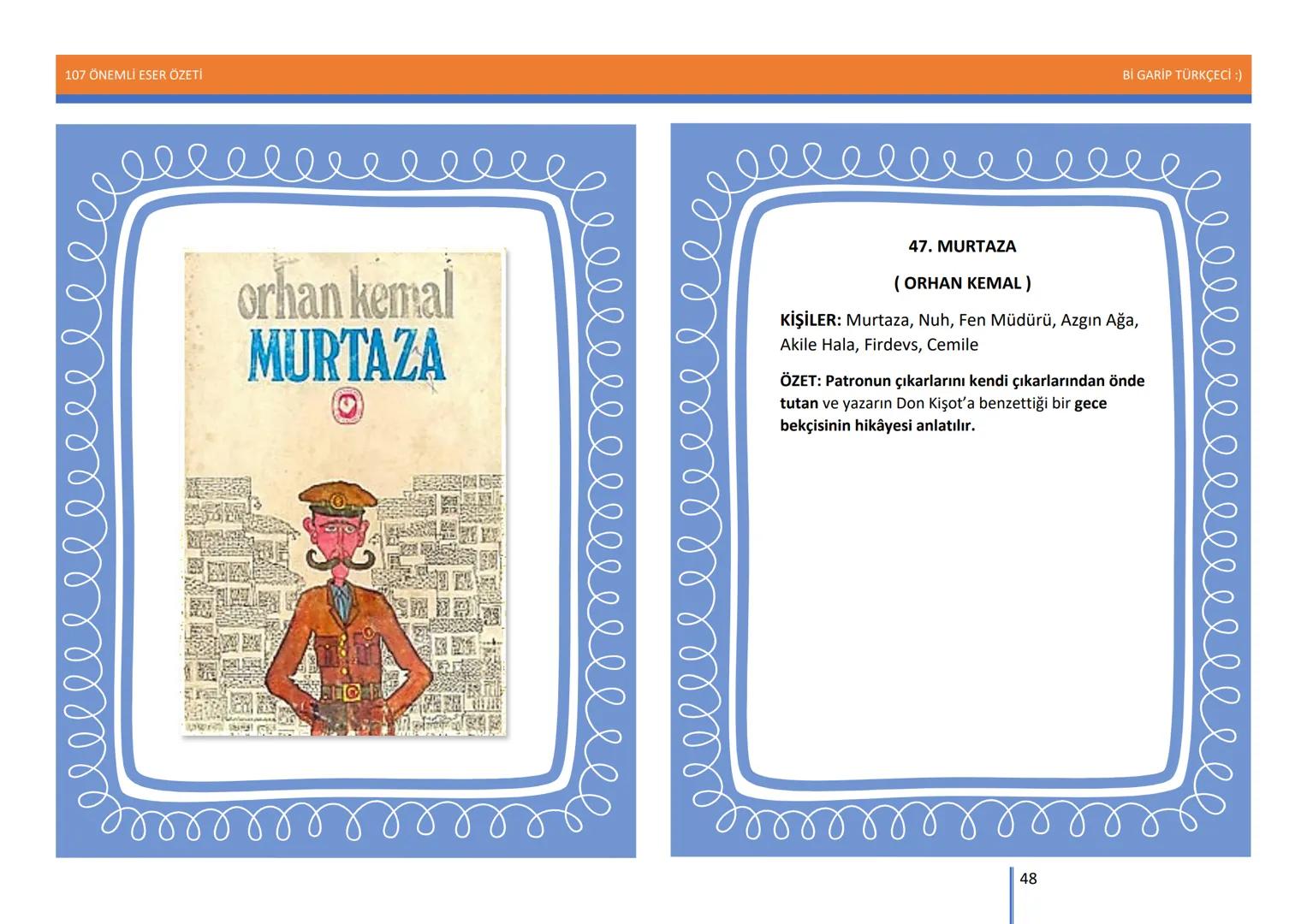 107 ÖNEMLİ ESER ÖZETİ
107
ÖNEMLİ
ESER
ÖZETİ
Bİ GARİP TÜRKÇECİ
1
Bİ GARİP TÜRKÇECİ :) 107 ÖNEMLİ ESER ÖZETİ
Bİ GARİP TÜRKÇECİ :)
ŞEMSETTİN