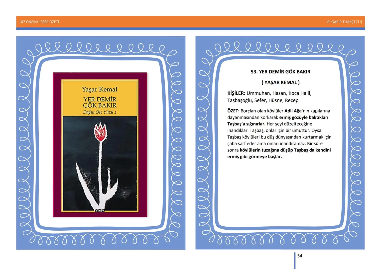 107 ÖNEMLİ ESER ÖZETİ
107
ÖNEMLİ
ESER
ÖZETİ
Bİ GARİP TÜRKÇECİ
1
Bİ GARİP TÜRKÇECİ :) 107 ÖNEMLİ ESER ÖZETİ
Bİ GARİP TÜRKÇECİ :)
ŞEMSETTİN