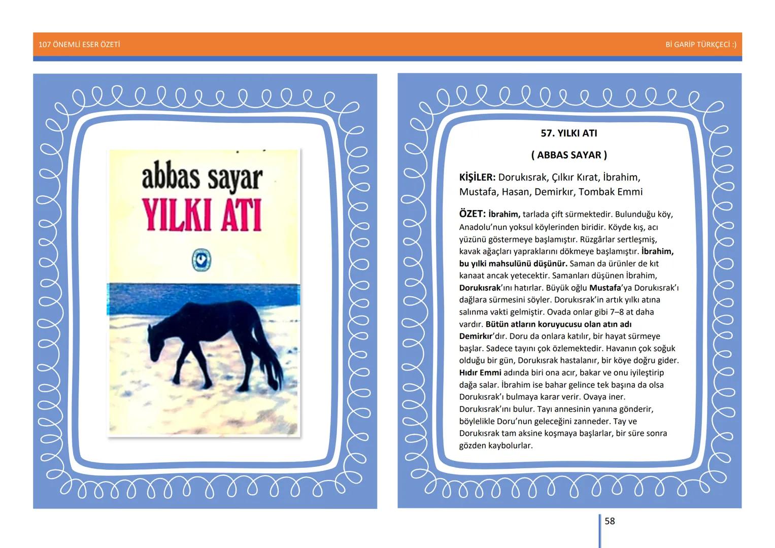 107 ÖNEMLİ ESER ÖZETİ
107
ÖNEMLİ
ESER
ÖZETİ
Bİ GARİP TÜRKÇECİ
1
Bİ GARİP TÜRKÇECİ :) 107 ÖNEMLİ ESER ÖZETİ
Bİ GARİP TÜRKÇECİ :)
ŞEMSETTİN