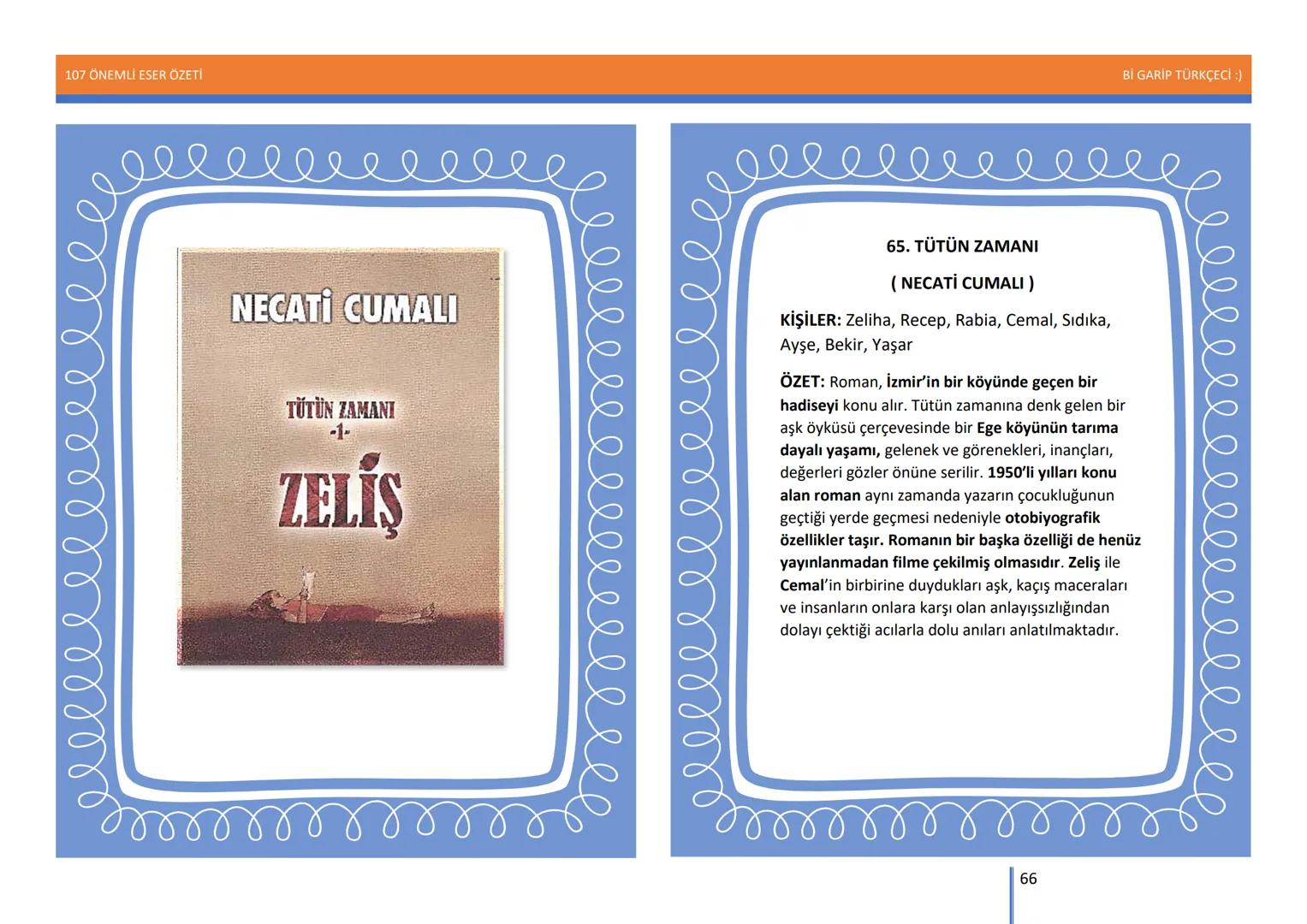 107 ÖNEMLİ ESER ÖZETİ
107
ÖNEMLİ
ESER
ÖZETİ
Bİ GARİP TÜRKÇECİ
1
Bİ GARİP TÜRKÇECİ :) 107 ÖNEMLİ ESER ÖZETİ
Bİ GARİP TÜRKÇECİ :)
ŞEMSETTİN
