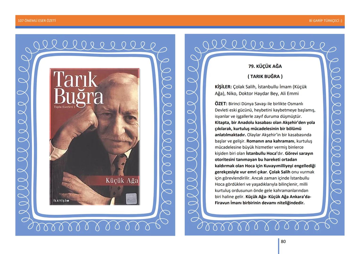 107 ÖNEMLİ ESER ÖZETİ
107
ÖNEMLİ
ESER
ÖZETİ
Bİ GARİP TÜRKÇECİ
1
Bİ GARİP TÜRKÇECİ :) 107 ÖNEMLİ ESER ÖZETİ
Bİ GARİP TÜRKÇECİ :)
ŞEMSETTİN