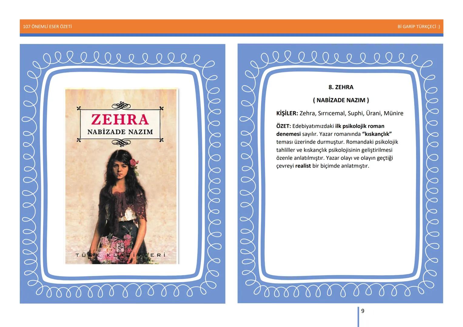 107 ÖNEMLİ ESER ÖZETİ
107
ÖNEMLİ
ESER
ÖZETİ
Bİ GARİP TÜRKÇECİ
1
Bİ GARİP TÜRKÇECİ :) 107 ÖNEMLİ ESER ÖZETİ
Bİ GARİP TÜRKÇECİ :)
ŞEMSETTİN