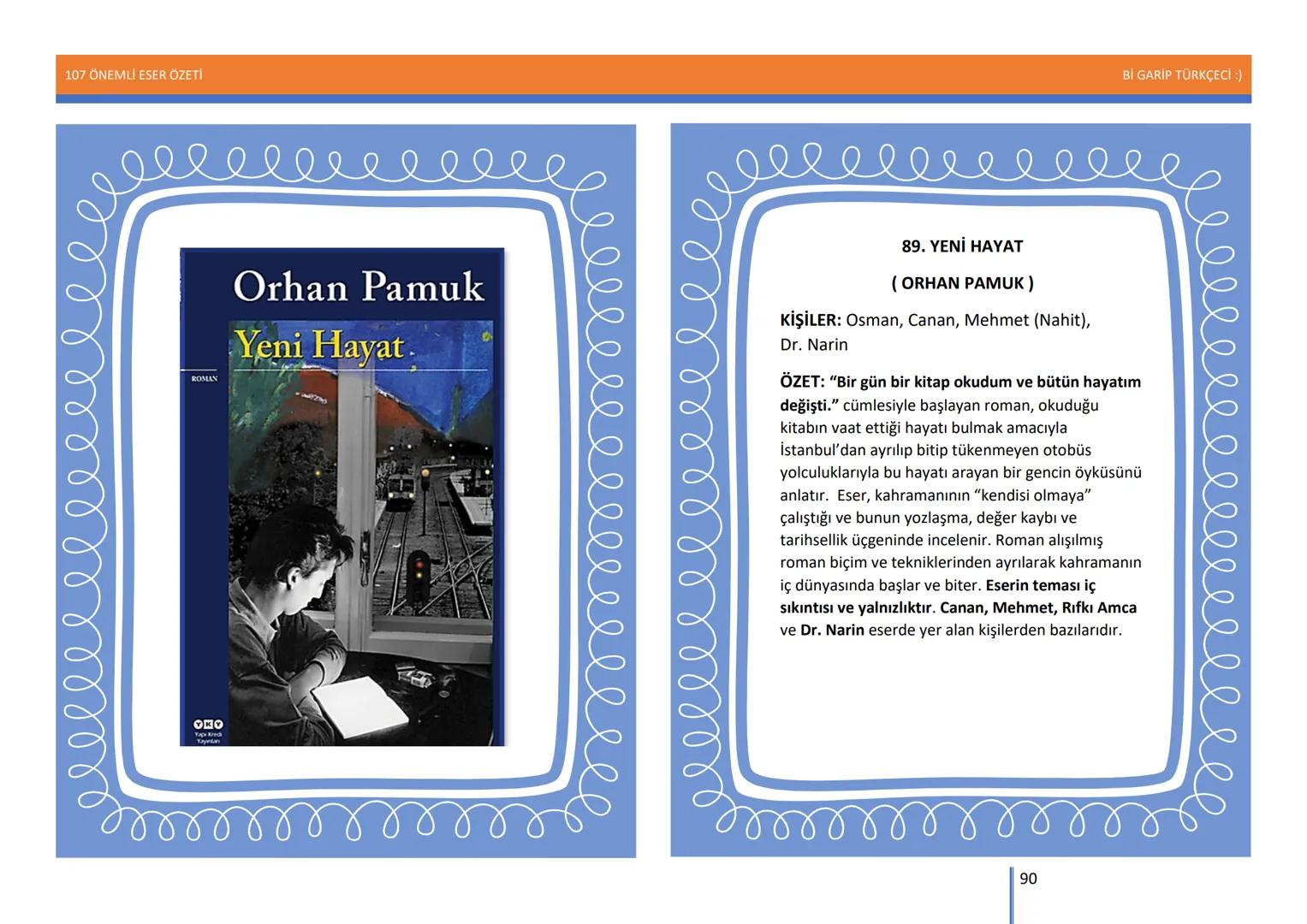 107 ÖNEMLİ ESER ÖZETİ
107
ÖNEMLİ
ESER
ÖZETİ
Bİ GARİP TÜRKÇECİ
1
Bİ GARİP TÜRKÇECİ :) 107 ÖNEMLİ ESER ÖZETİ
Bİ GARİP TÜRKÇECİ :)
ŞEMSETTİN