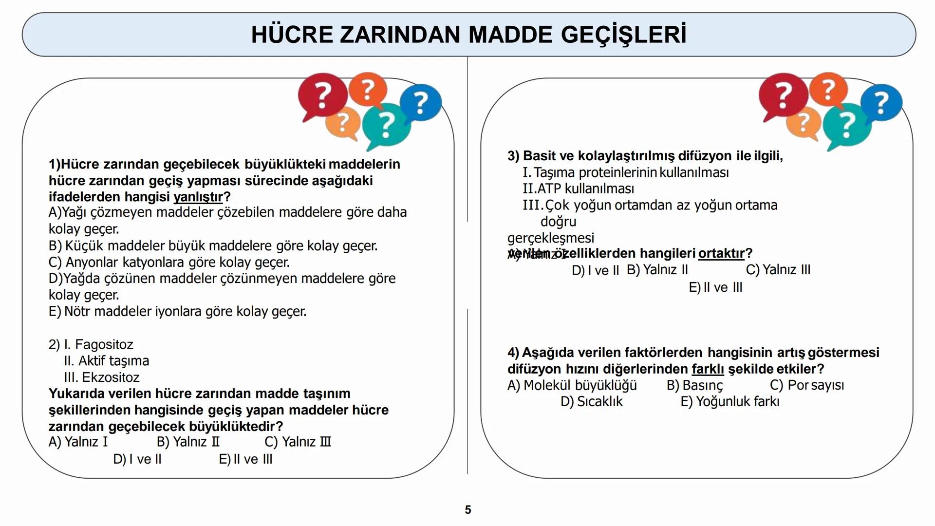 # HÜCRE
HÜCRE ZARINDAN MADDE GEÇİŞLERİ HÜCRE ZARINDAN MADDE GEÇİŞLERİ
Hücre Zarından Madde Geçişleri
✓ Hücre zarı canlıdır ve seçici-geçirg