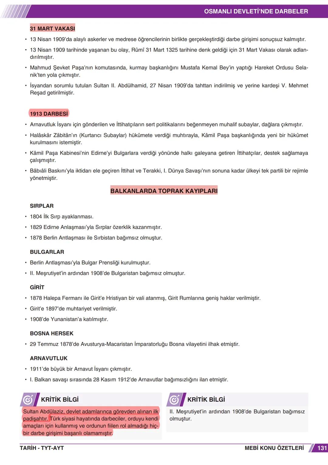 # TARİH
# OSMANLI DEVLETİ'NE YÖNELİK TEHDİTLER-I
## 1774-1914 YILLARI ARASINDAKİ SİYASİ GELİŞMELER
1783
Kırım'ın Rusya tarafından ilhakı