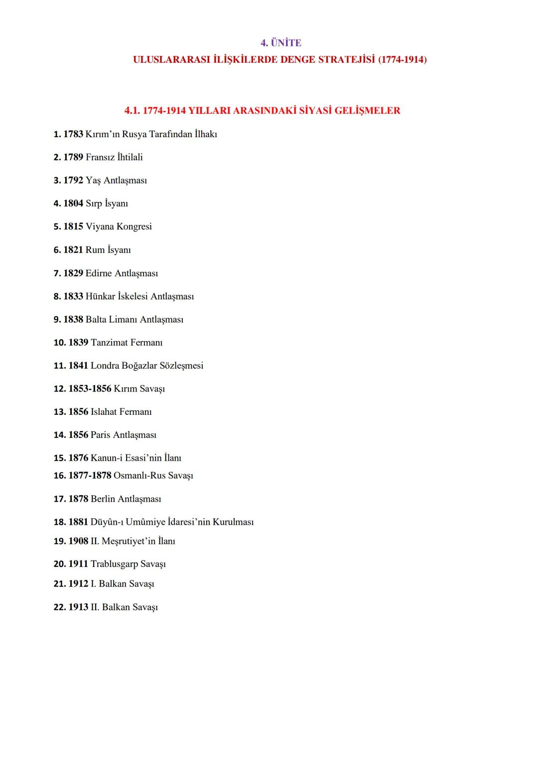 # TARİH
# OSMANLI DEVLETİ'NE YÖNELİK TEHDİTLER-I
## 1774-1914 YILLARI ARASINDAKİ SİYASİ GELİŞMELER
1783
Kırım'ın Rusya tarafından ilhakı
