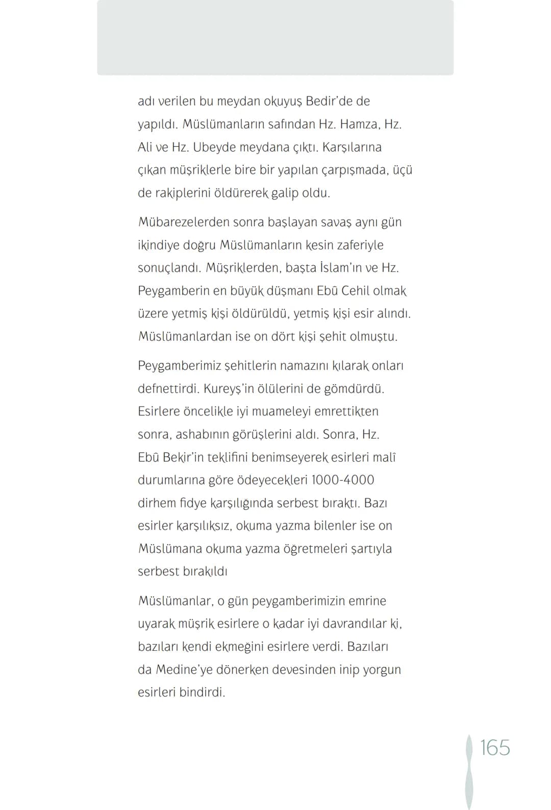 Hz Muhammedin hayatı – 165. sayfa