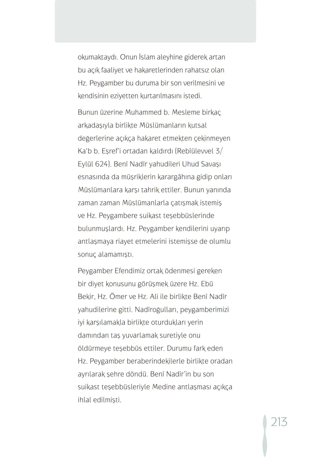 Hz Muhammedin hayatı – 213. sayfa