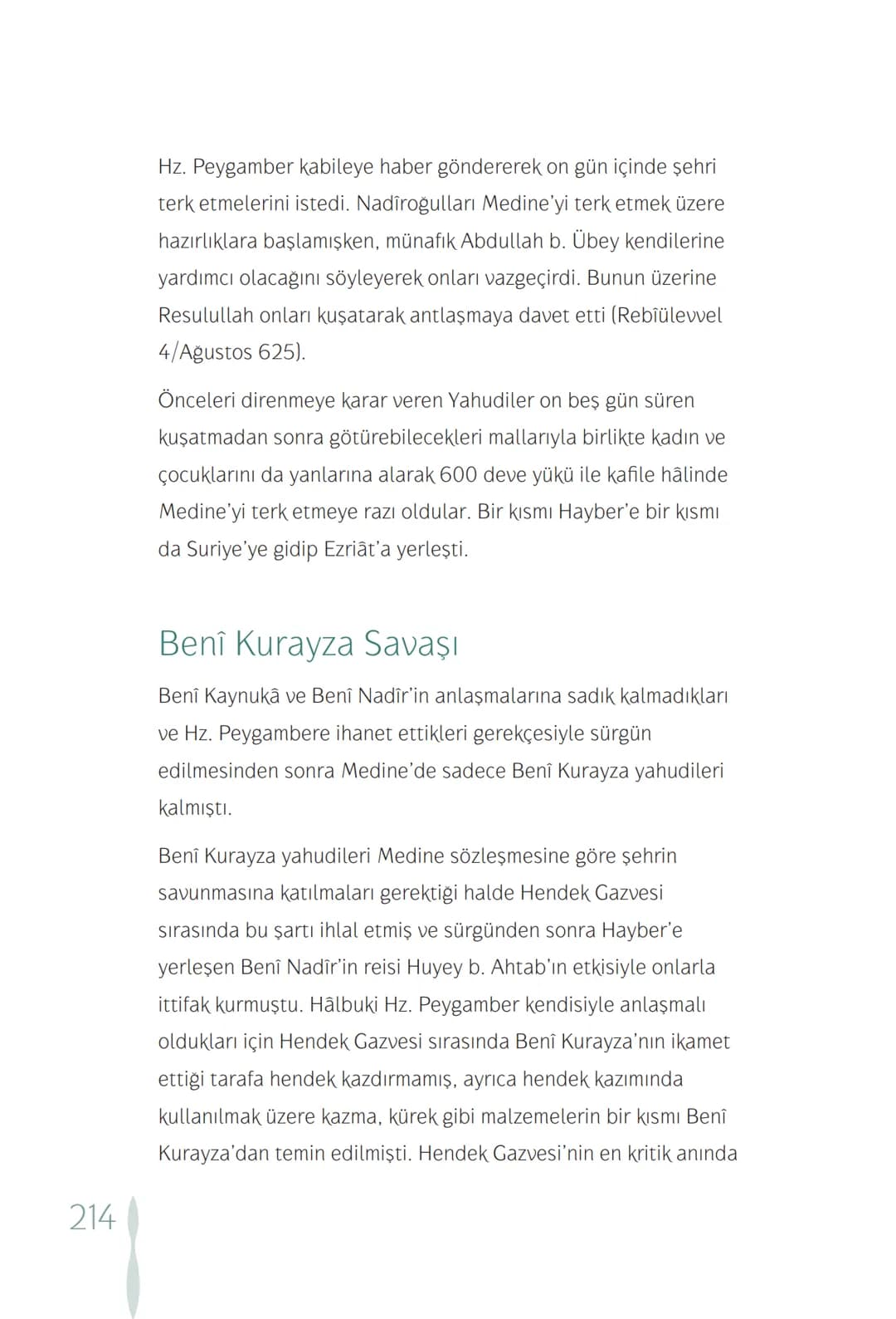 Hz Muhammedin hayatı – 214. sayfa