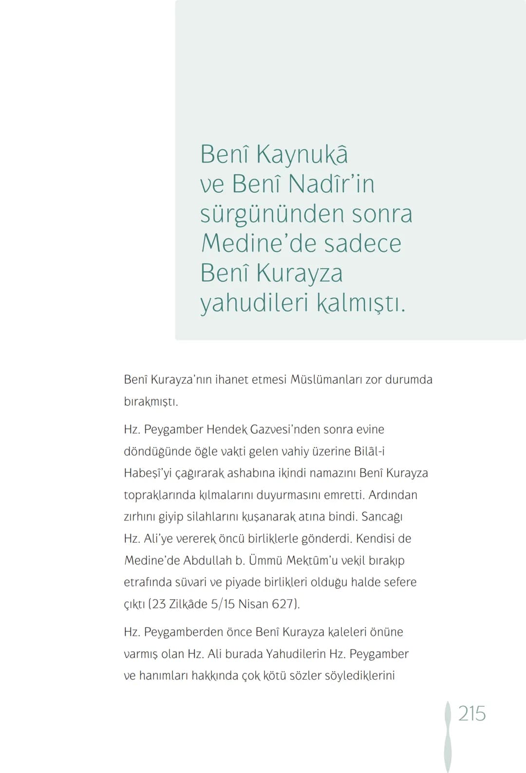 Hz Muhammedin hayatı – 215. sayfa