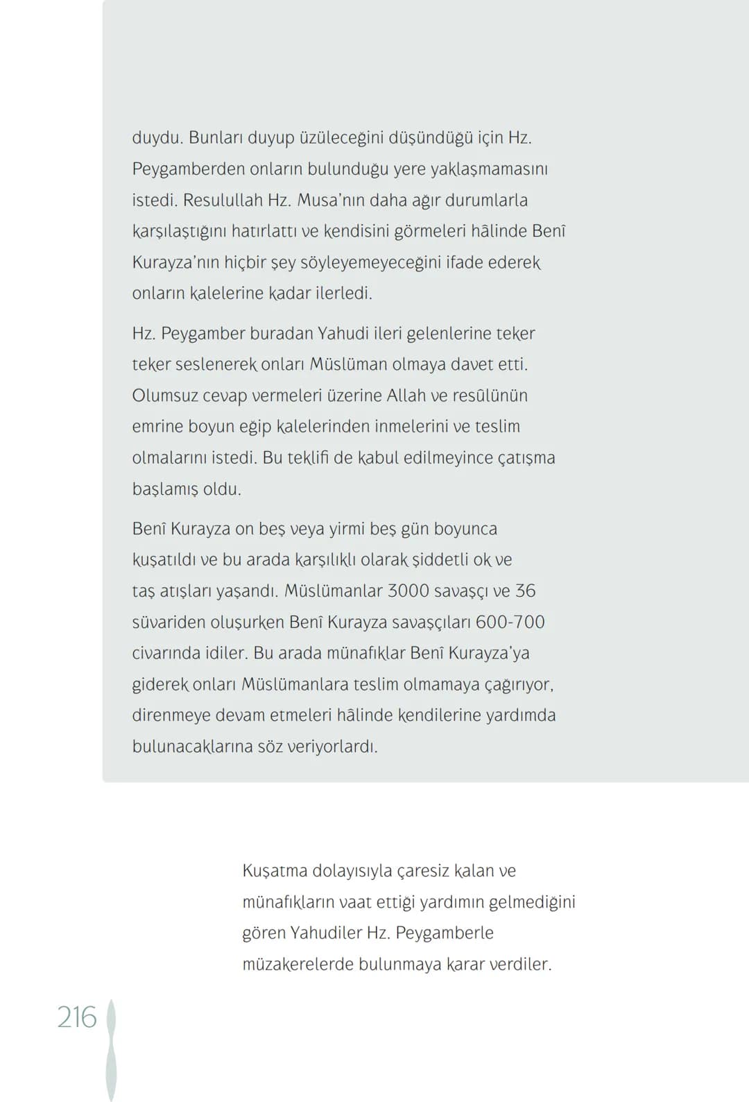 Hz Muhammedin hayatı – 216. sayfa