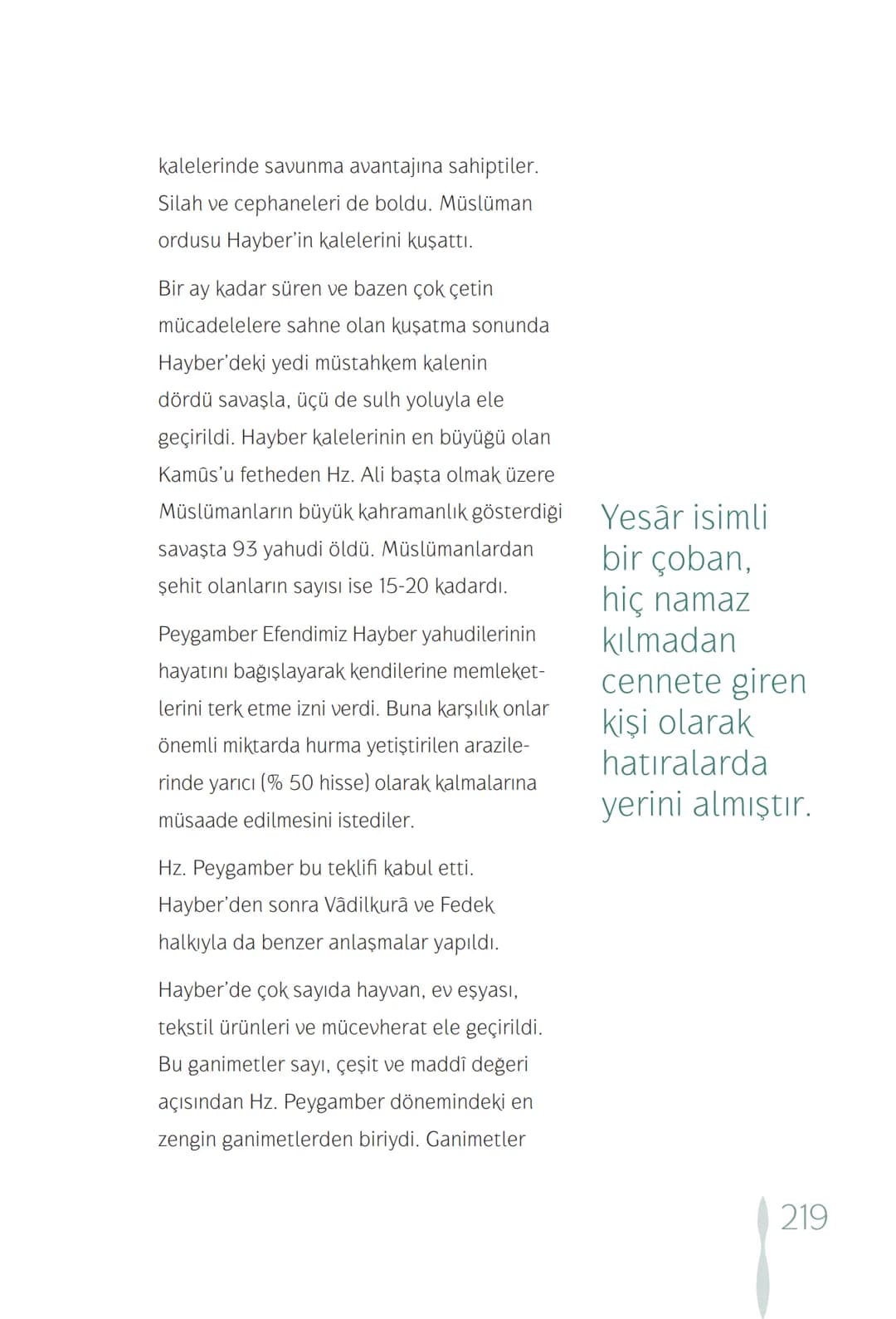 Hz Muhammedin hayatı – 219. sayfa