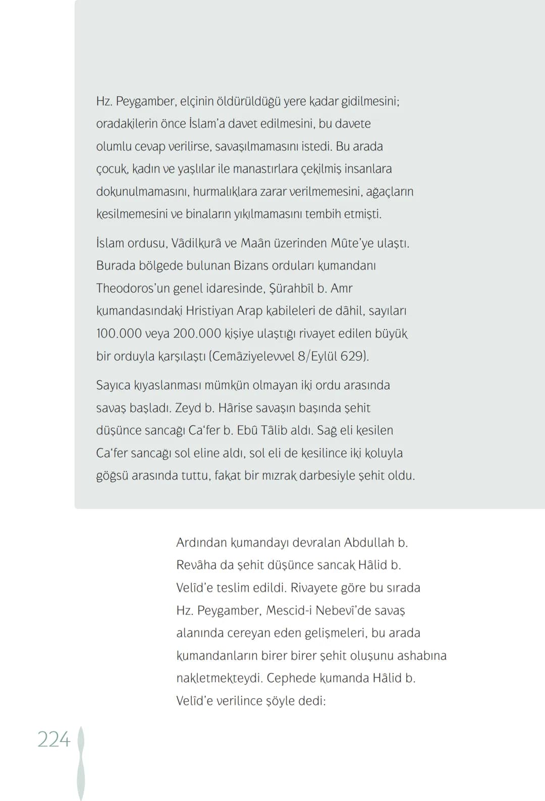 Hz Muhammedin hayatı – 224. sayfa