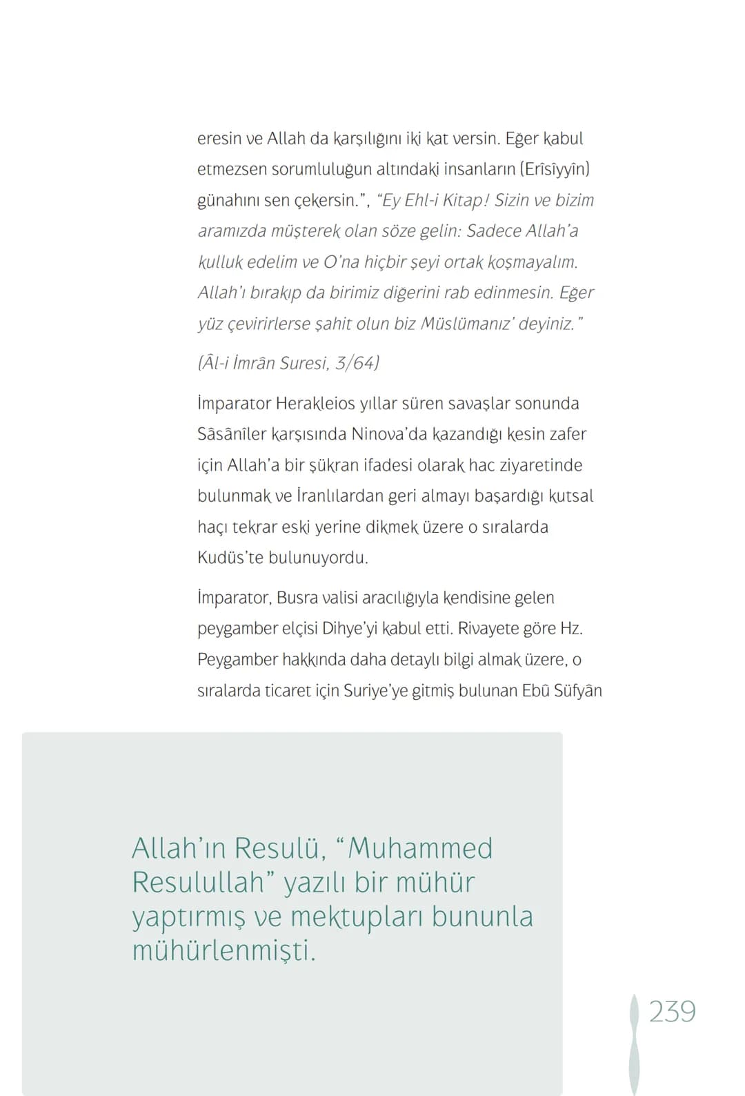 Hz Muhammedin hayatı – 239. sayfa