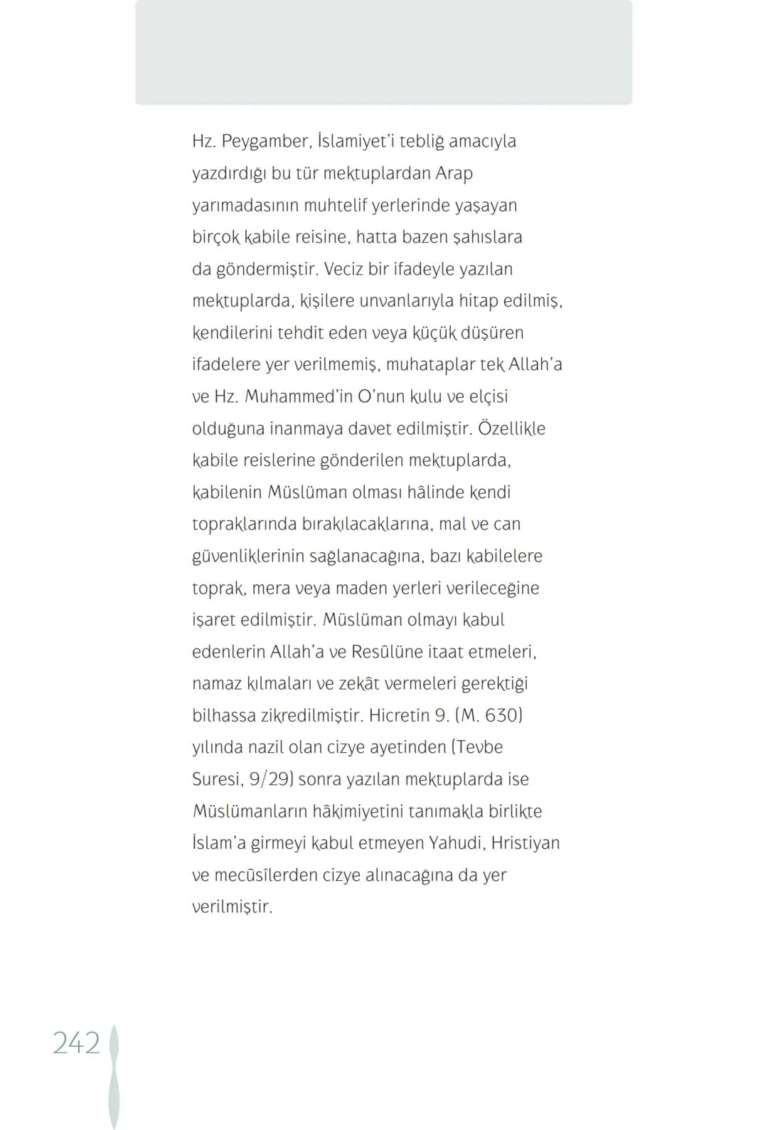 Hz Muhammedin hayatı – 242. sayfa