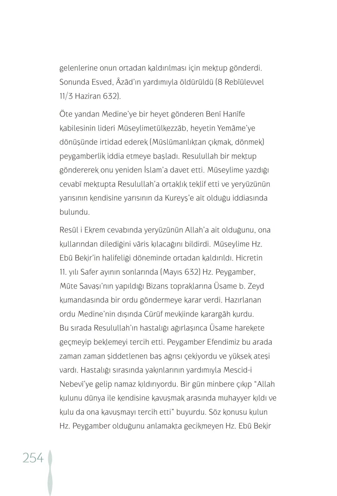 Hz Muhammedin hayatı – 254. sayfa