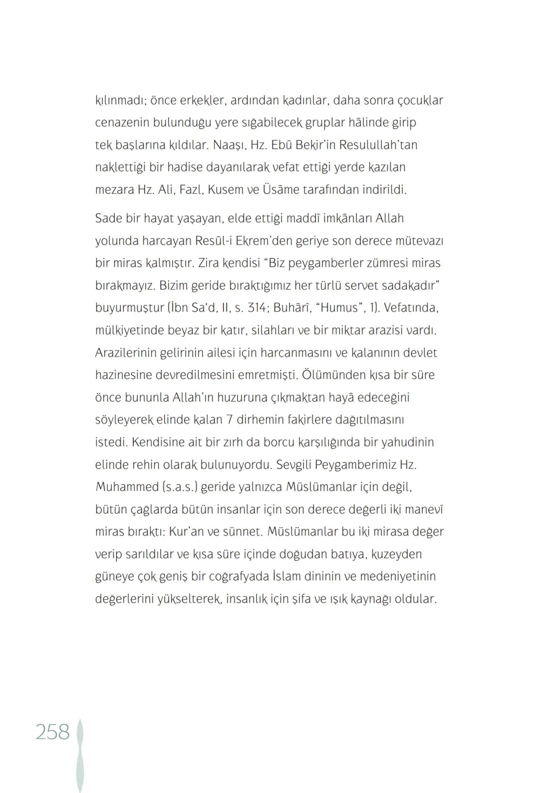 Hz Muhammedin hayatı – 258. sayfa