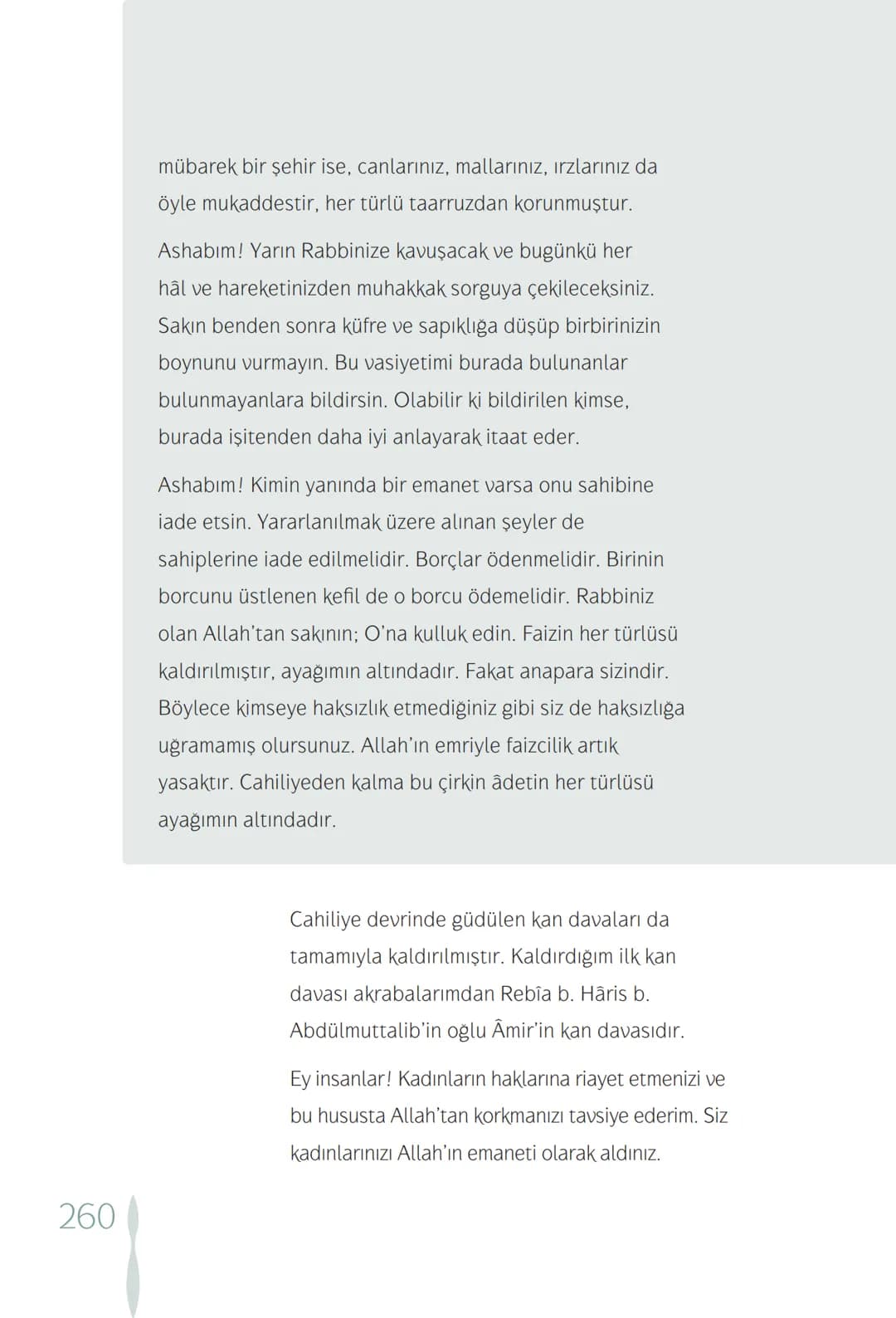 Hz Muhammedin hayatı – 260. sayfa