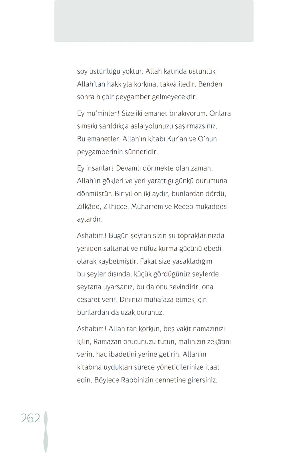 Hz Muhammedin hayatı – 262. sayfa