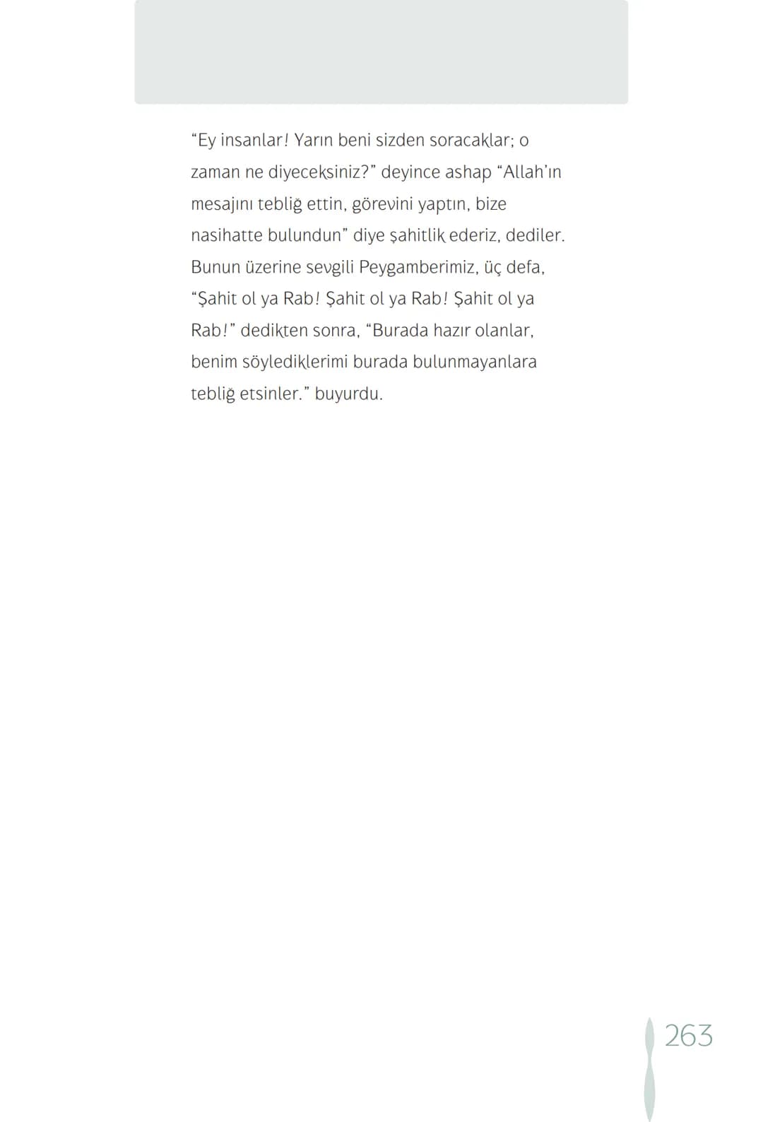 Hz Muhammedin hayatı – 263. sayfa