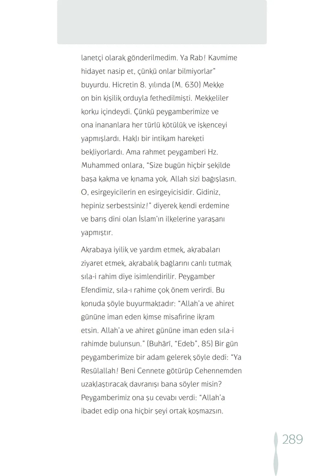 Hz Muhammedin hayatı – 289. sayfa