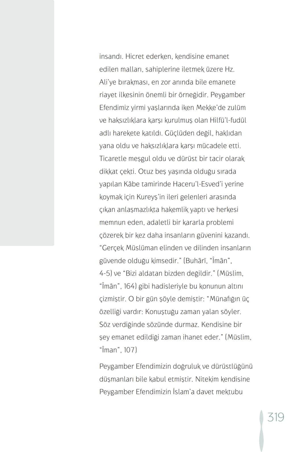 Hz Muhammedin hayatı – 319. sayfa