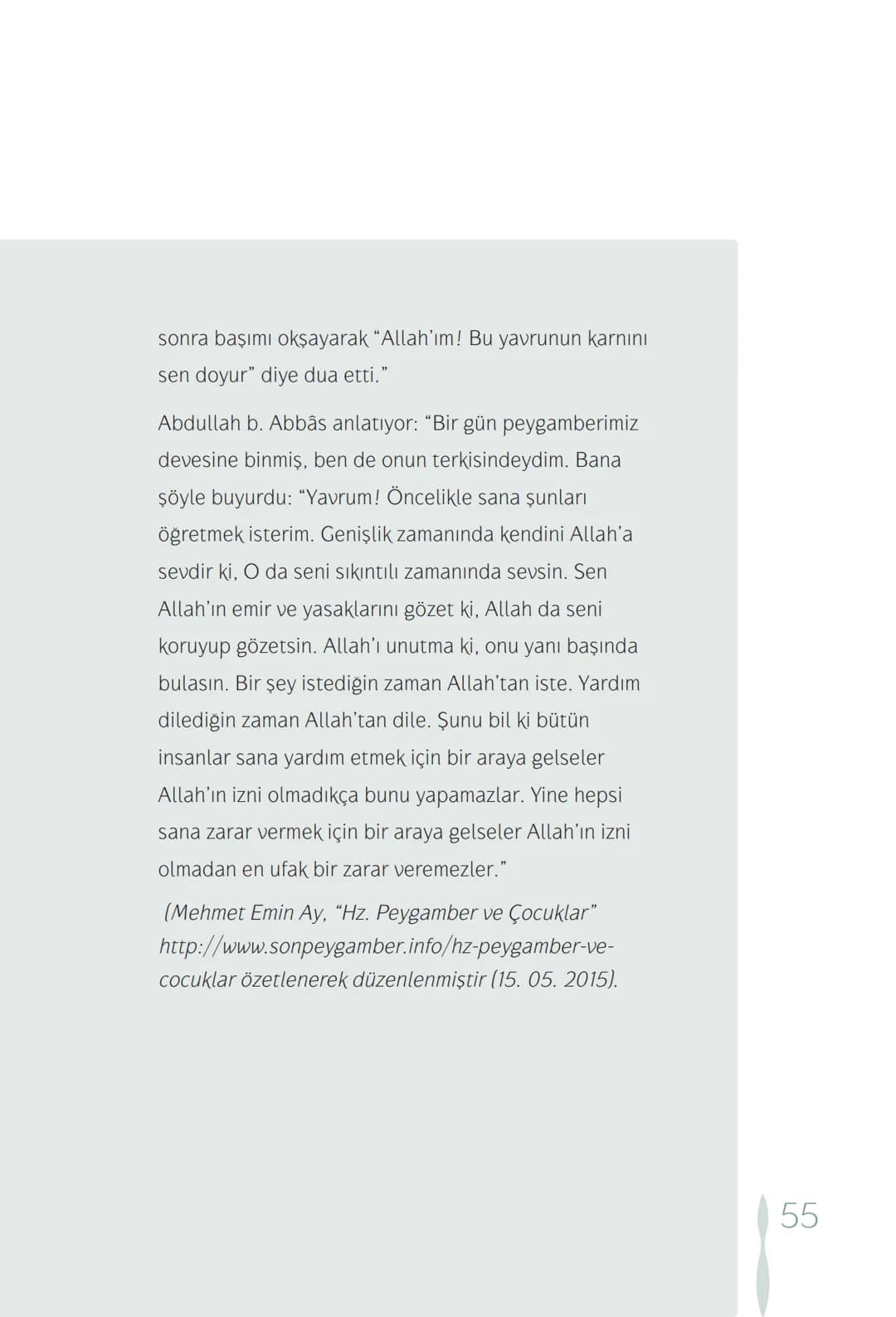 Hz Muhammedin hayatı – 55. sayfa
