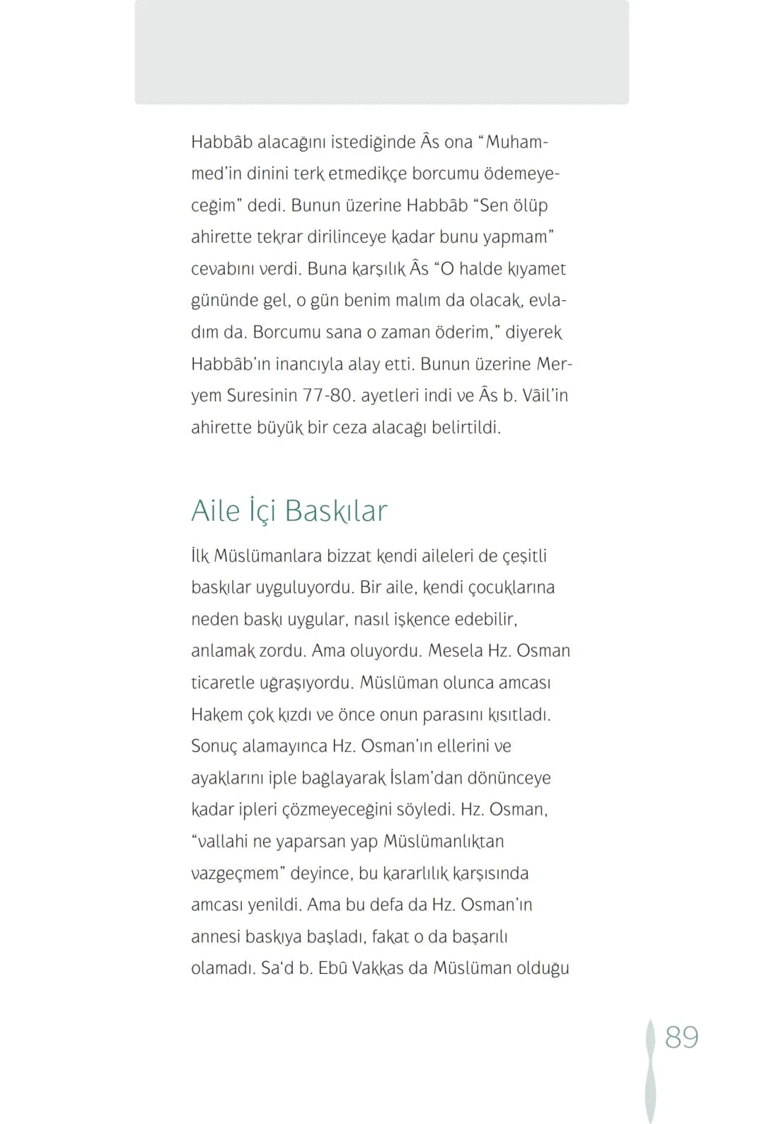 Hz Muhammedin hayatı – 89. sayfa