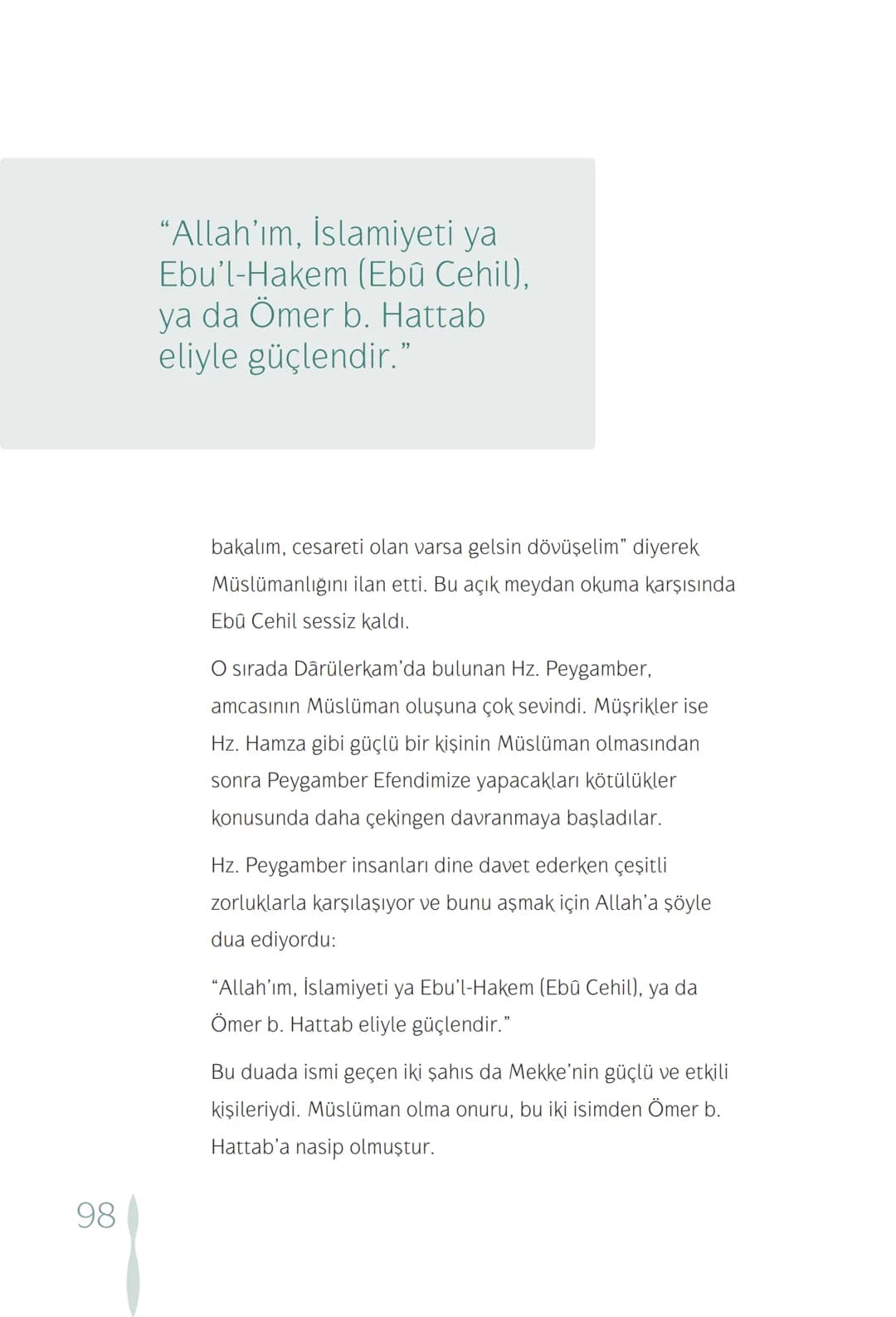 Hz Muhammedin hayatı – 98. sayfa