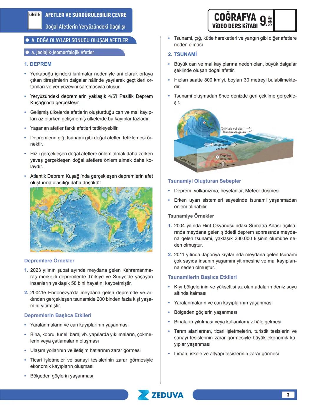 ## UNITE AFETLER VE SÜRDÜRÜLEBİLİR ÇEVRE
Tehlike, Risk ve Afet
## TEHLİKE, RİSK VE AFET
* İnsanlara, diğer canlılara ve çevreye zarar vere