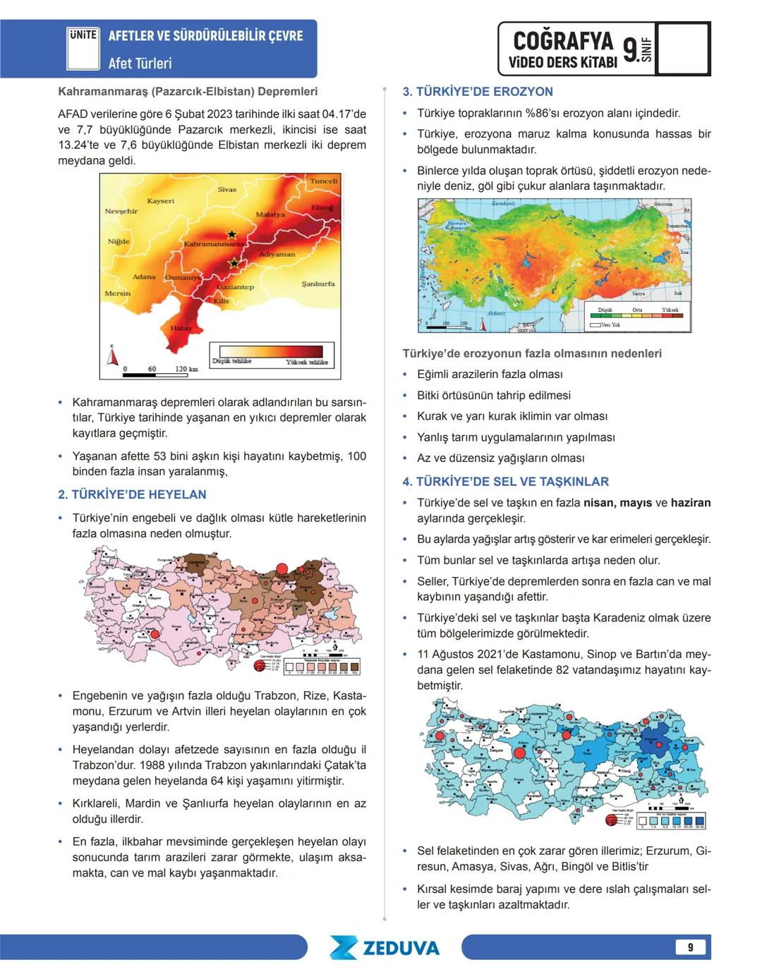 ## UNITE AFETLER VE SÜRDÜRÜLEBİLİR ÇEVRE
Tehlike, Risk ve Afet
## TEHLİKE, RİSK VE AFET
* İnsanlara, diğer canlılara ve çevreye zarar vere