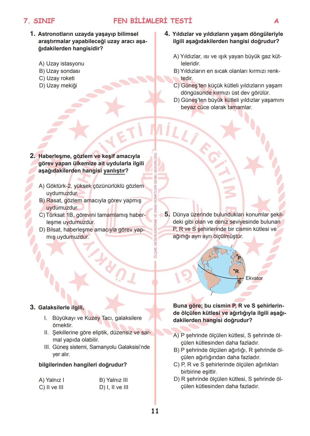*
*
T.C.
MİLLÎ EĞİTİM BAKANLIĞI
ÖLÇME, DEĞERLENDİRME VE SINAV
HİZMETLERİ GENEL MÜDÜRLÜĞÜ
İLKÖĞRETİM VE ORTAÖĞRETİM
KURUMLARI BURSLULUK SINAV