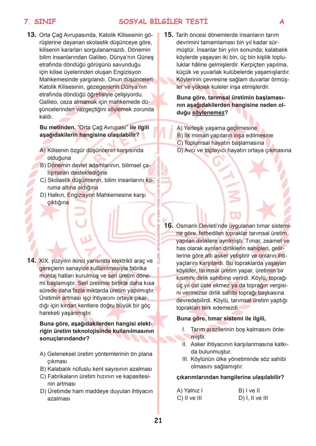 *
*
T.C.
MİLLÎ EĞİTİM BAKANLIĞI
ÖLÇME, DEĞERLENDİRME VE SINAV
HİZMETLERİ GENEL MÜDÜRLÜĞÜ
İLKÖĞRETİM VE ORTAÖĞRETİM
KURUMLARI BURSLULUK SINAV