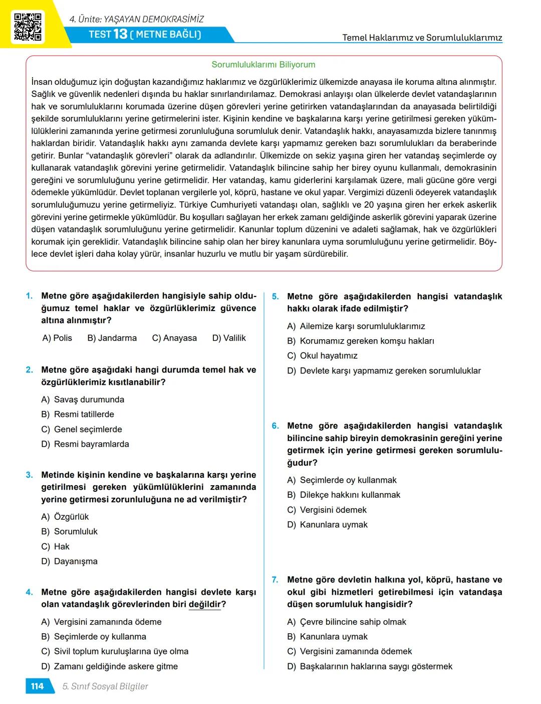 TÜRKİYE
YÜZYILI MAARİF
MODELİ
ORTAK YAZILI
SENARYO-
LARINA GÖRE
YAZILI
İÇİN KISA
CEVAPLAR
AKILLI
TAHTA
5.
SINIF
SÜREÇ
ODAKLI
Karekod Çözümlü