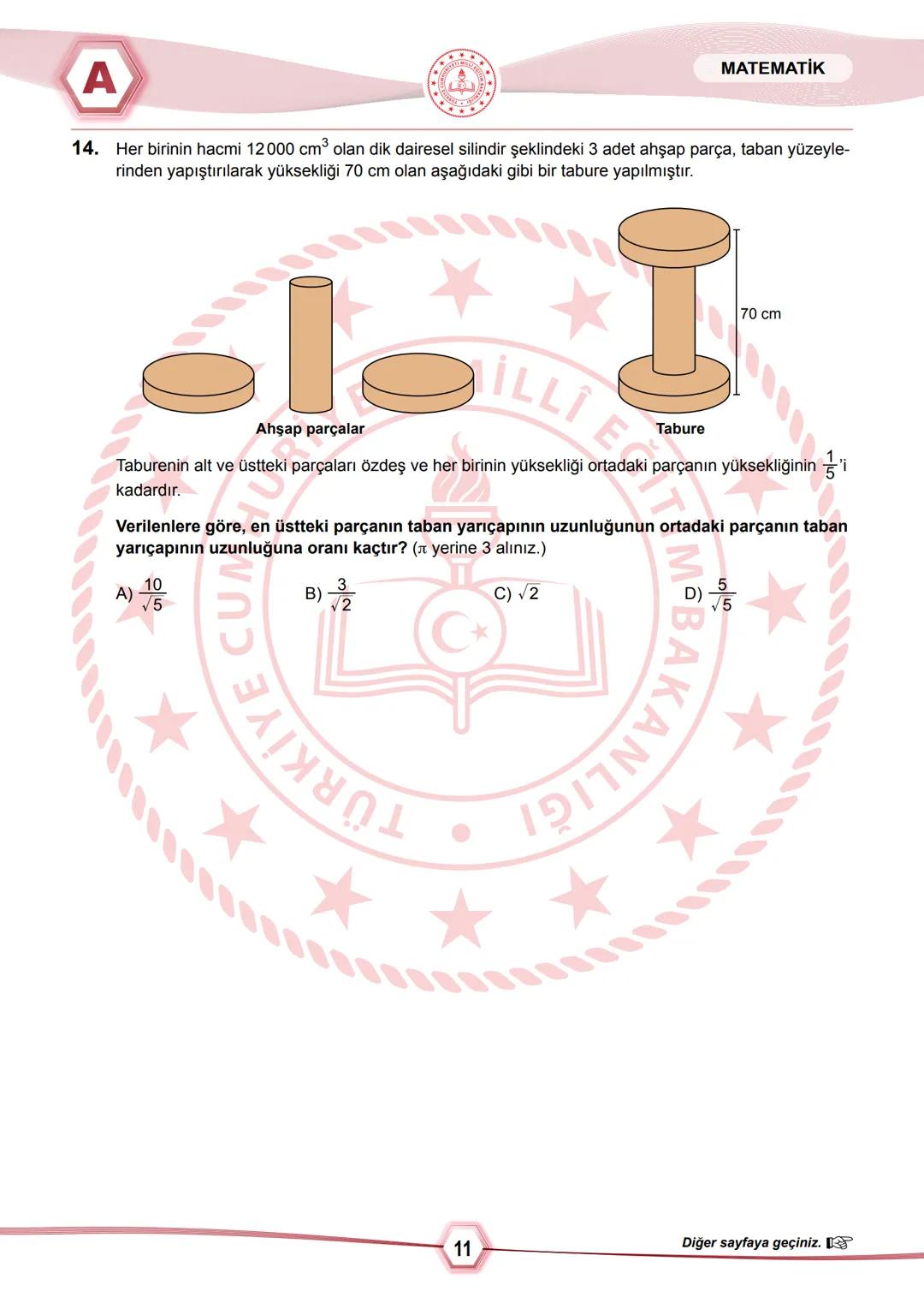 2024 SAYISAL BÖLÜM
*T.C.
MİLLÎ EĞİTİM BAKANLIĞI
ÖLÇME, DEĞERLENDİRME VE SINAV HİZMETLERİ GENEL MÜDÜRLÜĞÜ
SINAVLA ÖĞRENCİ ALACAK ORTAÖĞRETİM
